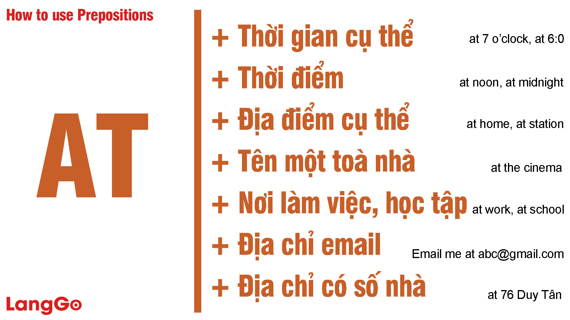 Mẹo ghi nhớ cách sử dụng giới từ thông dụng trong tiếng Anh - LangGo